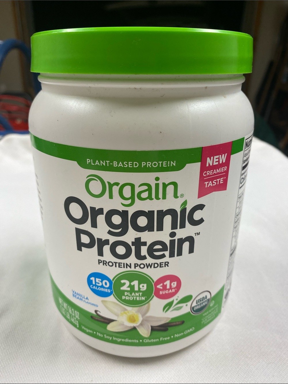 Organic Protein Powder - Vanilla Bean - Plant Based Vegan Non GMO
